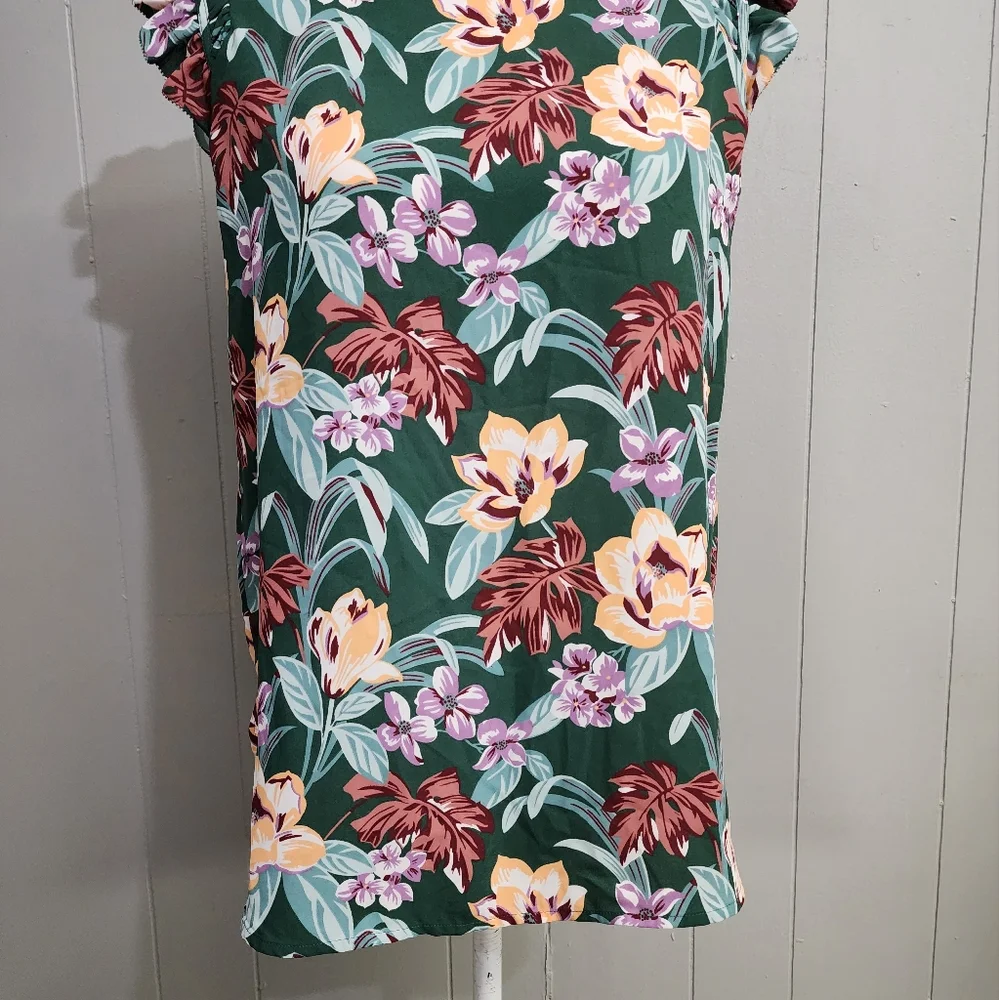 Loft Floral Print Blouse Tank Top - Picture 3 of 13
